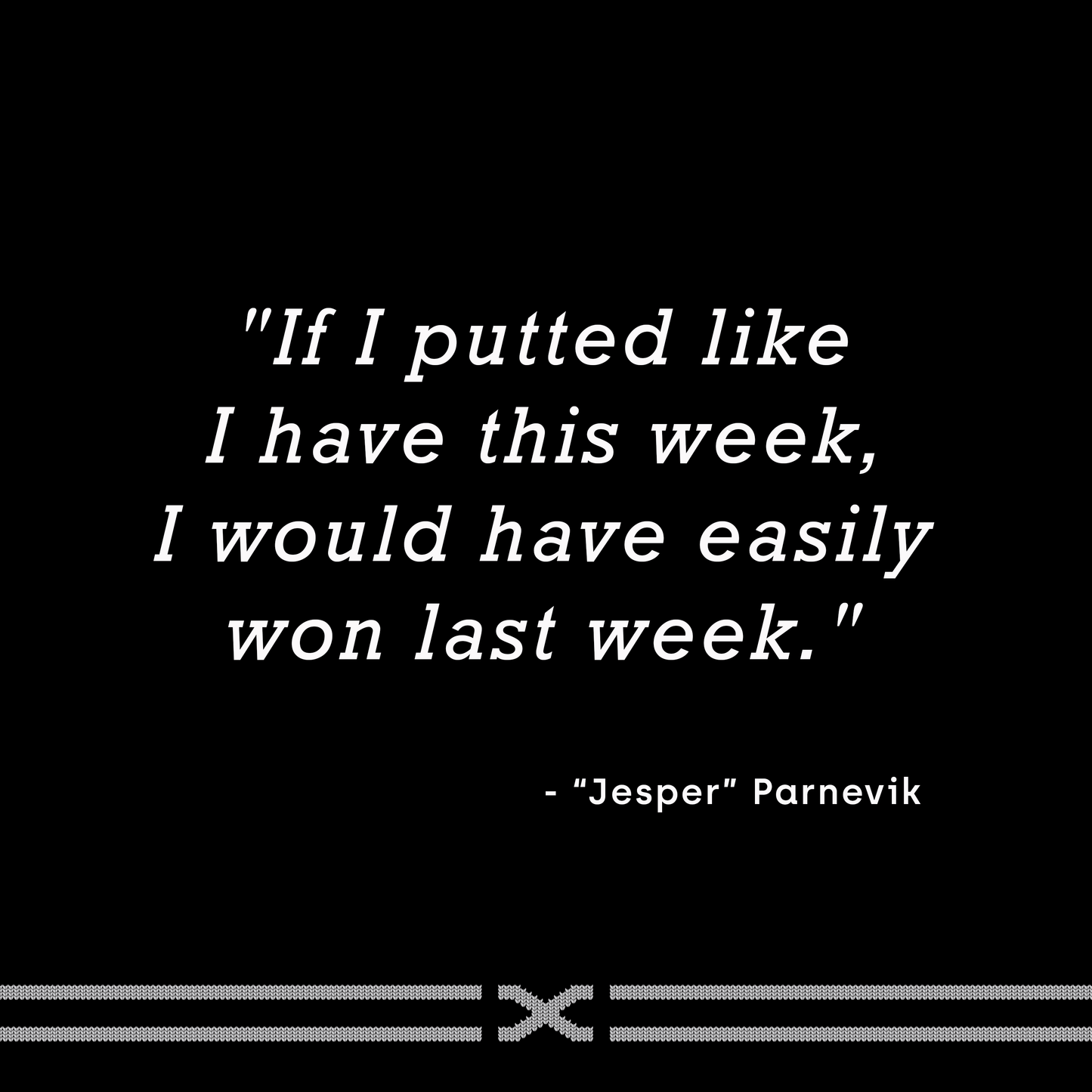 The Jesper with X Stripe Embroidery