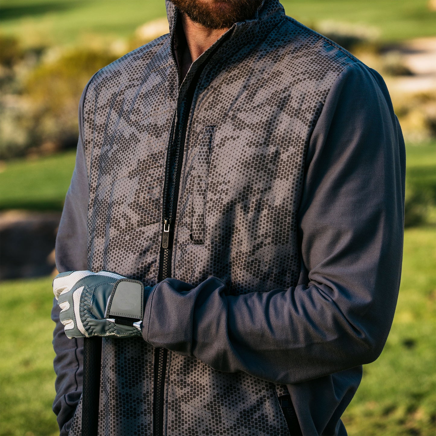 The Tyre LS in X Camo Satin & Reverse Knit